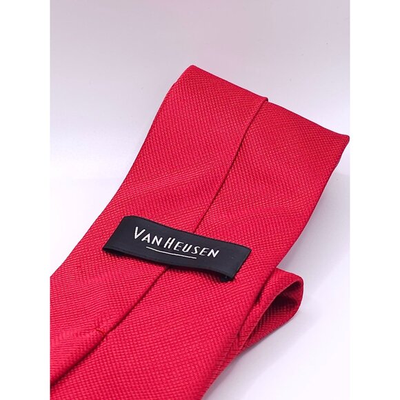 Van Heusen Mens Classic Solid Red Necktie - Picture 2 of 16
